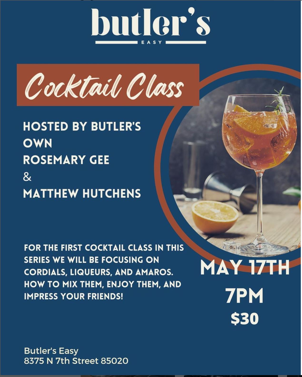 Butlers Easy Cocktail Class Edible Phoenix