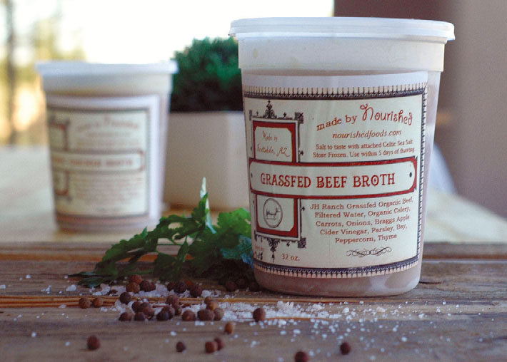 Containers of Nourished Bone Broth