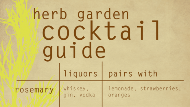 herb garden cocktail guide