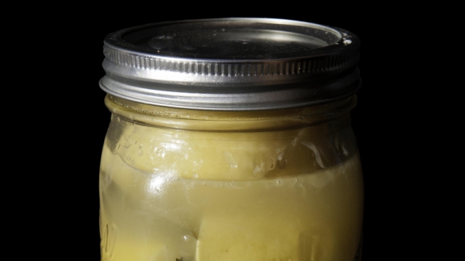 Spiced Preserved Lemons in a jar