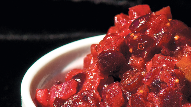 Lacto-Fermented Apple Cranberry Chutney