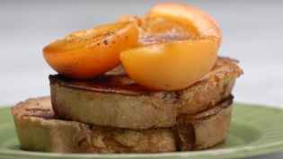 Caramelized Apricot French Toast With Prickly Pear or Mesquite Bean Syrup