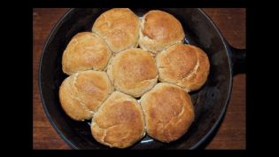 Sourdough biscuits on a pan