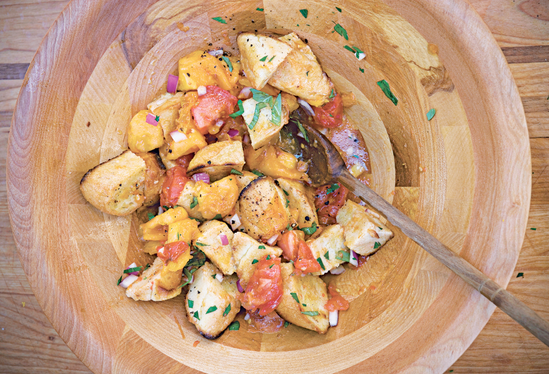 Grilled Bread and Tomato Salad